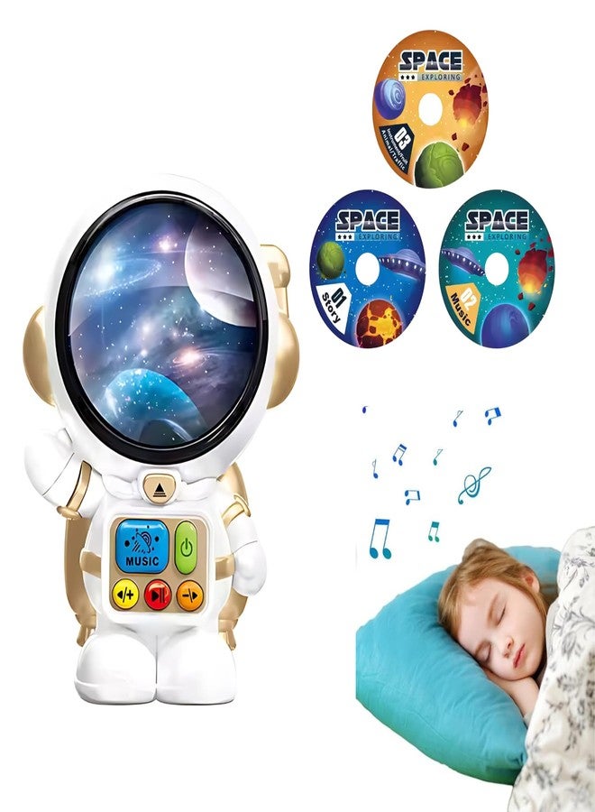 Crackles Astronaut Educational Toy with Light & Sound - 3 Learning Discs: Story, Music & Animals/Fruits - Space-Themed Talking Toy for Kids - Hanging Gift for Boys & Girls (Multicolor) - Image 3